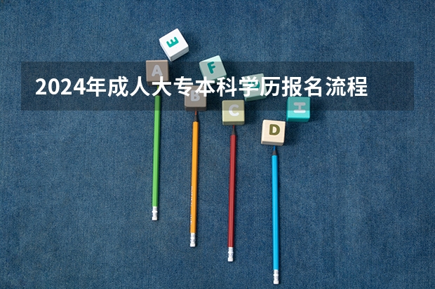 2024年成人大专本科学历报名流程及时间在什么时候