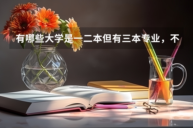 有哪些大学是一二本但有三本专业，不要独立学院