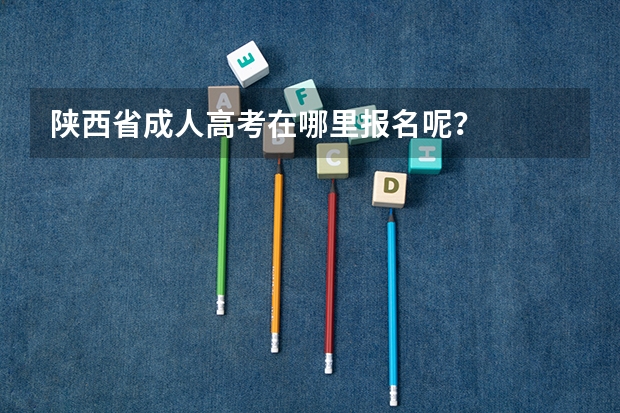 陕西省成人高考在哪里报名呢?