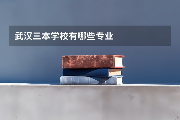 武汉三本学校有哪些专业