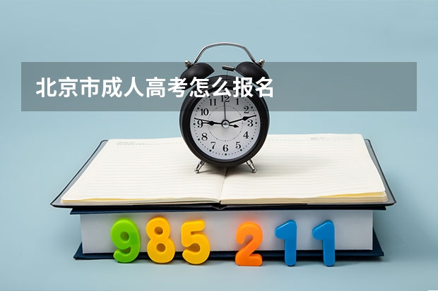 北京市成人高考怎么报名