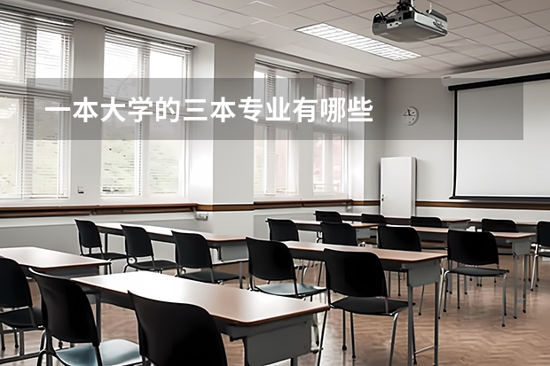 一本大学的三本专业有哪些