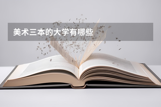美术三本的大学有哪些